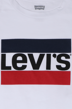 גילאי 4-6 חולצת טי בלבן עם לוגו LEVI`S KIDS