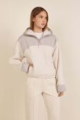 תמונת דוגמן קידמית של High-Pile Fleece Hooded Half Zip
