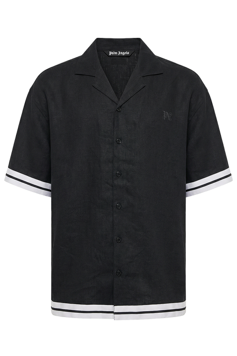 חולצת כפתורים קצרה פשתן PALM ANGELS