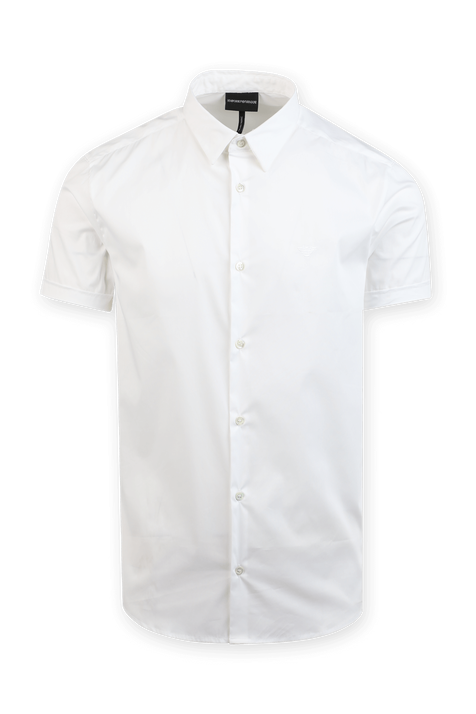 חולצה מכופתרת לבנה בגזרת סלים EMPORIO ARMANI