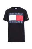 תמונה קידמית של Tjm Tommy Flag Tee in Black