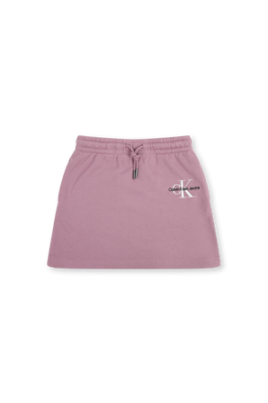 גילאי 4-16 חצאית מיני ורודה עם לוגו רקום CALVIN KLEIN