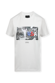 תמונה קידמית של USA Print Tshirt in White