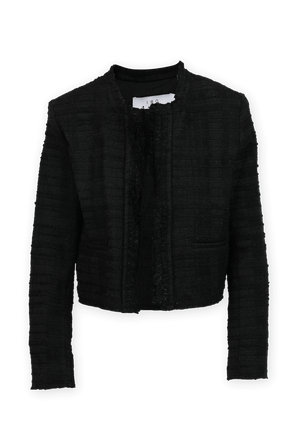 ז'קט סלים פרוותי בצבע שחור IRO