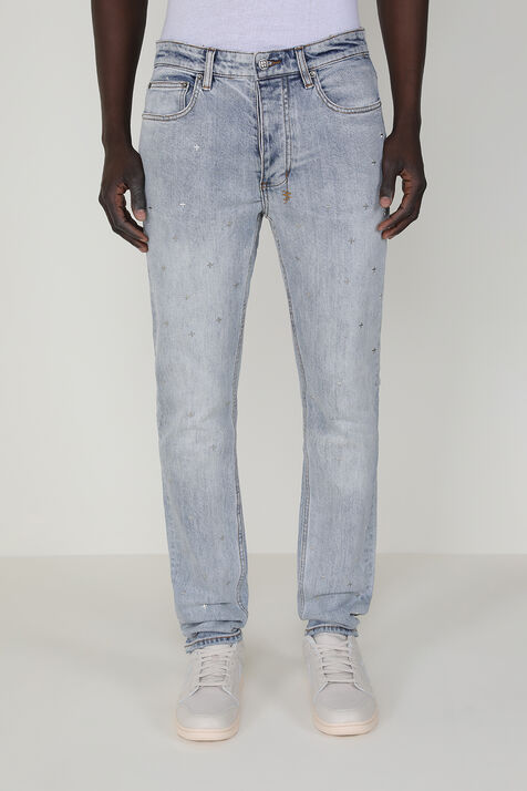 מכנסי ג'ינס בגזרת סלים מטאליק KSUBI
