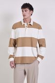 תמונת דוגמן קידמית של Long-Sleeve Cotton Rugby Shirt