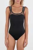 תמונת דוגמן קידמית של One-Piece Plus Size Swimsuit in Black