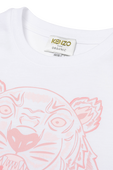 גילאי 8-12 חולצת טי לבנה עם סמל הנמר KENZO KIDS