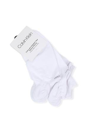 3 Pack Coolmax Fiber Socks in White CALVIN KLEIN