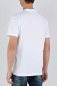חולצת טי לבנה עם לוגו חתוך DSQUARED2