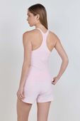 תמונת דוגמן אחורית של Swiftly Tech Racerback High-Neck Tennis Tank