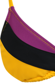 חזיית בגד ים טלאים בגווני צהוב, שחור וסגול TROPIC OF C