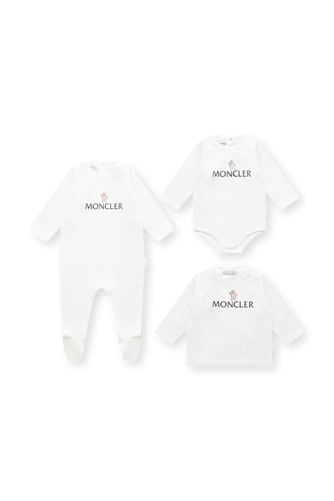 מארז בגד גוף, אוברול וחולצה - 9-12 חודשים MONCLER KIDS