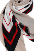 Signature Scarf in Beige Red and White image number null TOMMY HILFIGER