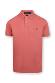Knit Sleeve Cotton Polo Shirt in Pink POLO RALPH LAUREN