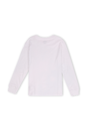 גילאי 8-18 חולצת טי ארוכה בלבן עם רקמת לוגו POLO RALPH LAUREN KIDS
