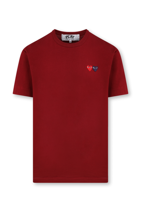 חולצה אדומה עם לוגו כפול COMME des GARCONS