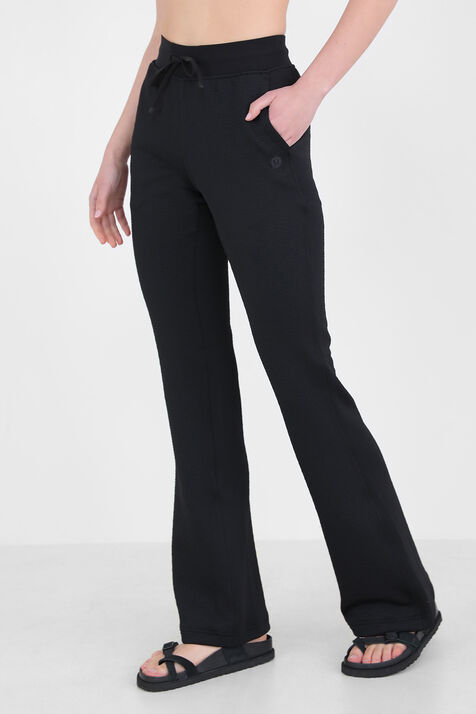Textured High-Rise Flared Track Pant 32"