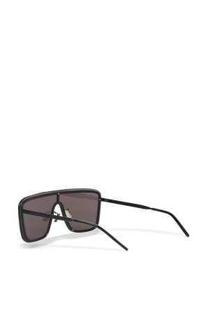 364 Mask Sunglasses in Black SAINT LAURENT