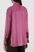 תמונת דוגמן אחורית של חולצת כפתורים ממשי בגוון ורוד מבריק