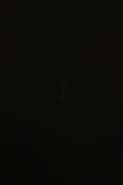 חולצת פולו שחורה עם לוגו רקום SAINT LAURENT