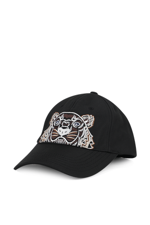 כובע שחור עם רקמת נמר KENZO