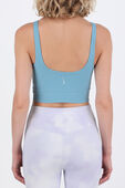 תמונת דוגמן אחורית של Yoga Luxe Infinalon Crop Top in Blue