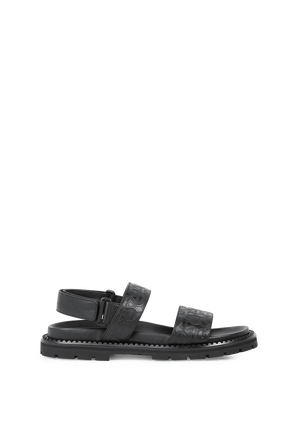 Sandals in Black Leather SALVATORE FERRAGAMO