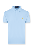 חולצת פולו סלים מכותנה עם לוגו רקום POLO RALPH LAUREN