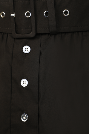 חצאית מיני שחורה עם שורת כפתורים MICHAEL KORS
