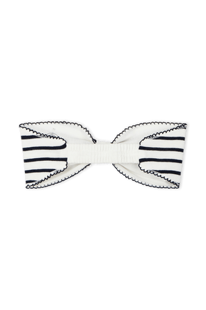 Stripes Hair Bow in Black and White PETIT BATEAU