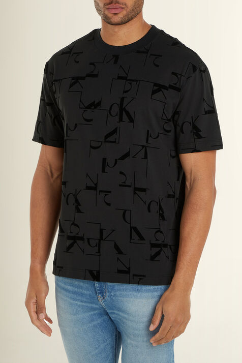 חולצת טי עם לוגו קטיפה CALVIN KLEIN