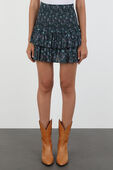 Naomi Flower Print Mini Skirt in Pink and Blue ISABEL MARANT