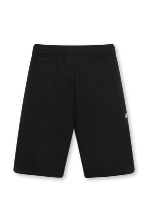 מכנסיים קצרים עם תגית ממותגת בגוון שחור CARHARTT WIP