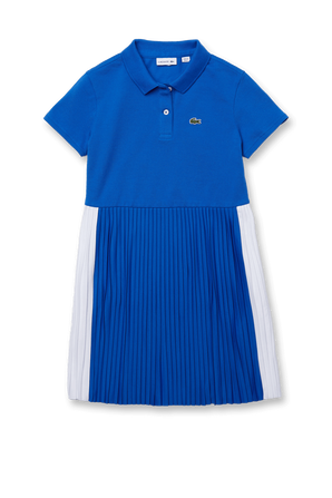 גילאי 2-12 שמלת פליסה בכחול רויאל LACOSTE KIDS