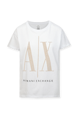 Icon Logo Regular Fit T-Shirt in White ARMANI EXCHANGE