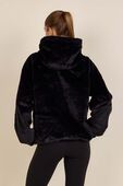 תמונת דוגמן אחורית של Faux Fur Full-Zip Hoodie