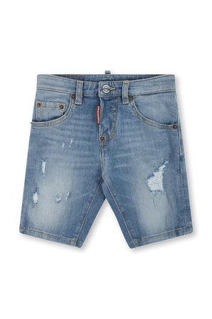 גילאי 4-16 מכנסי גינס בהירים עם שפשופים DSQUARED2 KIDS
