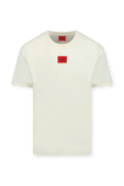 חולצת טי אוף-וויט עם לוגו אדום HUGO