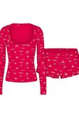 תמונה קידמית של SCOOP NECK TOP SLEEP SET