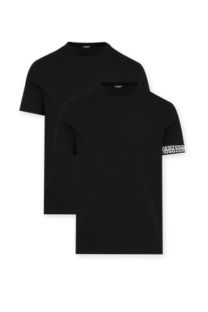 Basic Number Print T Shirt in Black DSQUARED2
