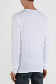 חולצת טי עם שרוולים ארוכים ולוגו בצבע לבן DIESEL