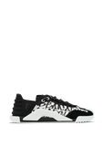 Mixed Material NS1 Sneakers in Black and White DOLCE & GABBANA