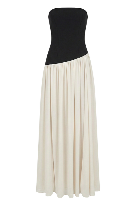 שמלת מקסי סטרפלס RONNY KOBO