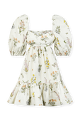 שמלת מיני ג'ני עם הדפס פרחוני ZIMMERMANN