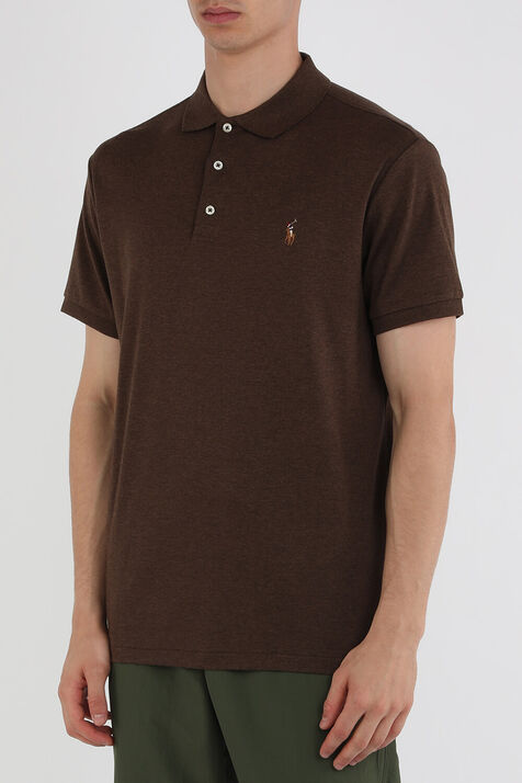 Logo Polo Shirt in Brown POLO RALPH LAUREN