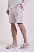 תמונת דוגמן קידמית של מכנסיים קצרים כיווצים