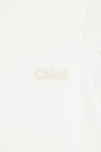 גילאי 6-12 חולצת מלמלה לבנה עם לוגו CHLOE KIDS
