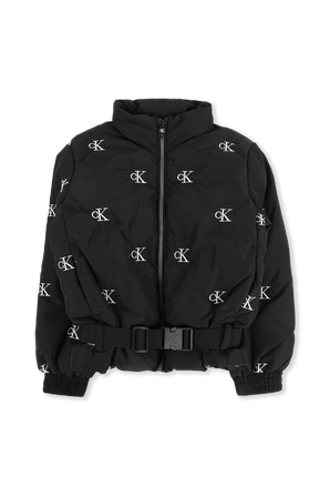 מעיל פאפר לוגומאני בצבע שחור CALVIN KLEIN