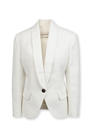 Oversized One Button Blazer in Cream ALEXANDRE VAUTHIER